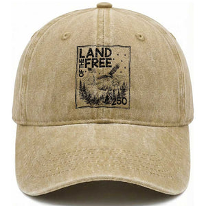 Vintage USA 250 Patriotic Pride Washed Cotton Baseball Cap Land Of The Free