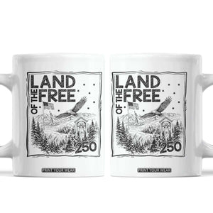 Vintage USA 250 Patriotic Pride Coffee Mug Land Of The Free