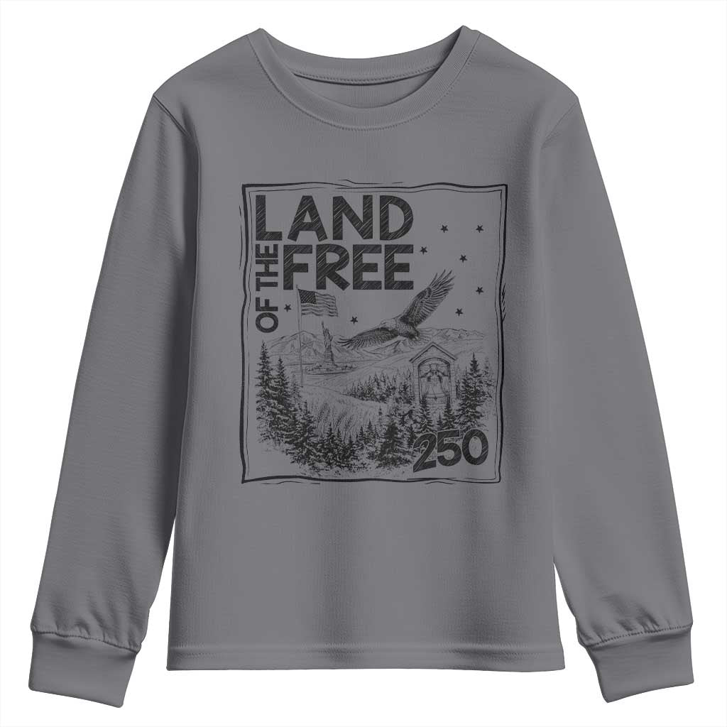 Vintage USA 250 Patriotic Pride Youth Sweatshirt Land Of The Free