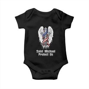 Saint Michael Protect Us American Christian Heritage Baby Onesie Catholic Faith Gift