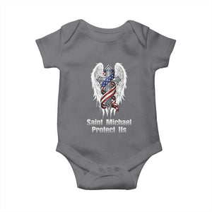 Saint Michael Protect Us American Christian Heritage Baby Onesie Catholic Faith Gift