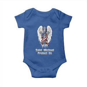 Saint Michael Protect Us American Christian Heritage Baby Onesie Catholic Faith Gift