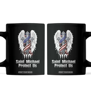 Saint Michael Protect Us American Christian Heritage Coffee Mug Catholic Faith Gift