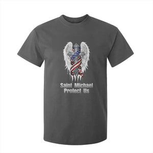 Saint Michael Protect Us American Christian Heritage T Shirt For Kid Catholic Faith Gift