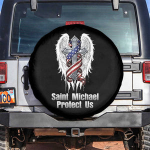 Saint Michael Protect Us American Christian Heritage Spare Tire Cover Catholic Faith Gift