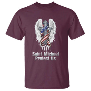 Saint Michael Protect Us American Christian Heritage T Shirt Catholic Faith Gift