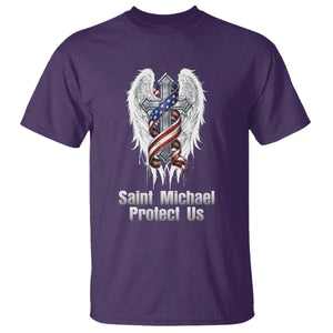 Saint Michael Protect Us American Christian Heritage T Shirt Catholic Faith Gift