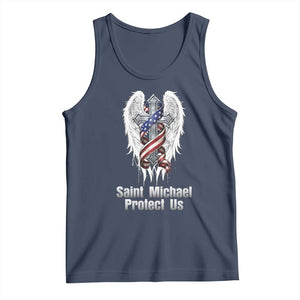 Saint Michael Protect Us American Christian Heritage Tank Top Catholic Faith Gift