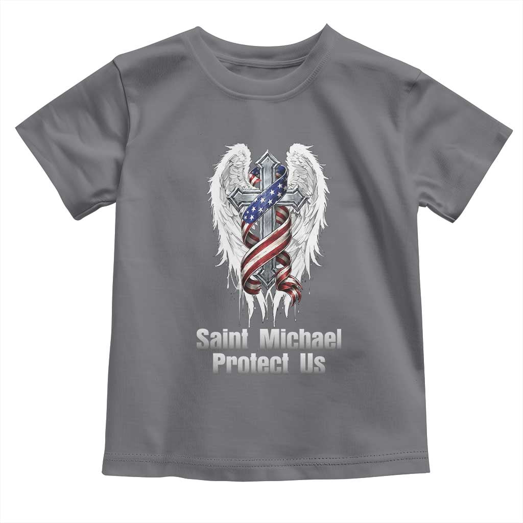 Saint Michael Protect Us American Christian Heritage Toddler T Shirt Catholic Faith Gift