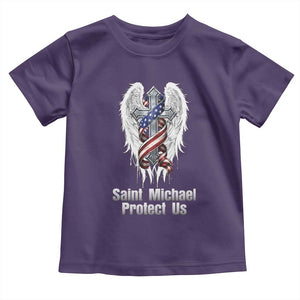 Saint Michael Protect Us American Christian Heritage Toddler T Shirt Catholic Faith Gift