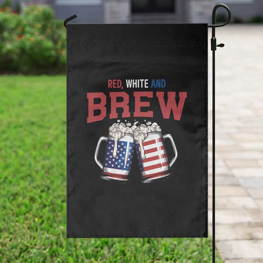 American Flag Beer Lover Garden Flag Red White And Brew