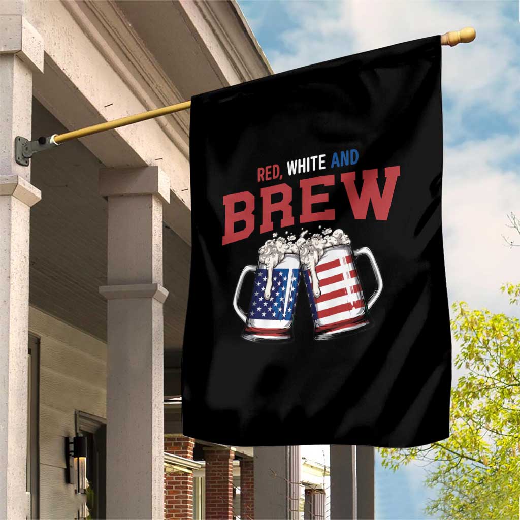 American Flag Beer Lover Garden Flag Red White And Brew