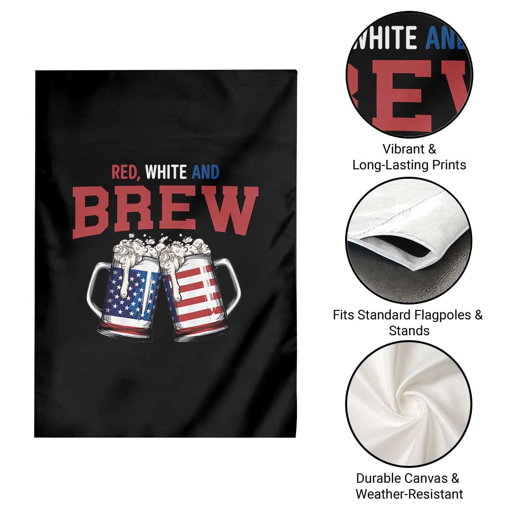 American Flag Beer Lover Garden Flag Red White And Brew