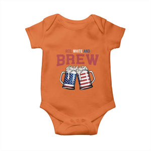 American Flag Beer Lover Baby Onesie Red White And Brew