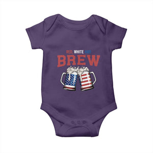 American Flag Beer Lover Baby Onesie Red White And Brew