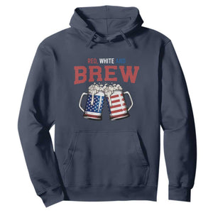 American Flag Beer Lover Hoodie Red White And Brew