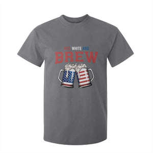 American Flag Beer Lover T Shirt For Kid Red White And Brew TS12 Charcoal Print Your Wear