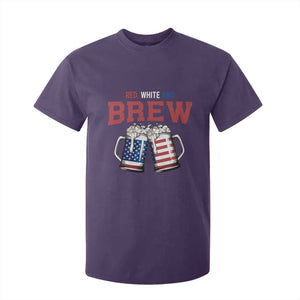 American Flag Beer Lover T Shirt For Kid Red White And Brew TS12 Purple Print Your Wear