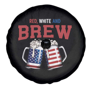 American Flag Beer Lover Spare Tire Cover Red White And Brew