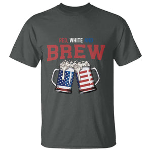 American Flag Beer Lover T Shirt Red White And Brew