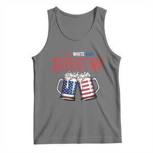 American Flag Beer Lover Tank Top Red White And Brew