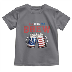 American Flag Beer Lover Toddler T Shirt Red White And Brew