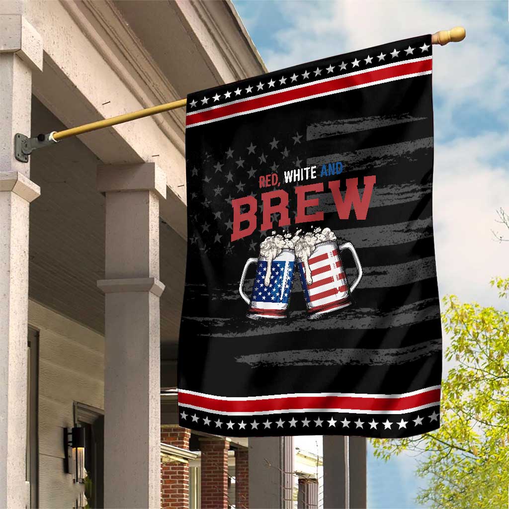 American Flag Beer Lover Patriotic Garden Flag Red White And Brew