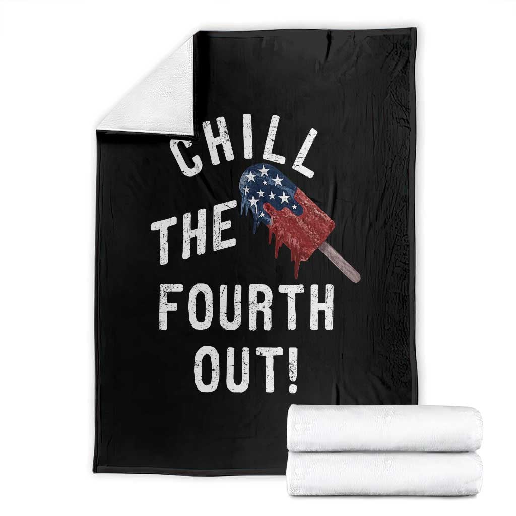 American Flag Popsicle Throw Blanket Chill The Fourth Out