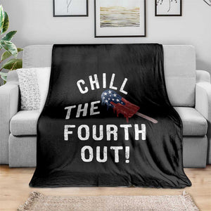 American Flag Popsicle Throw Blanket Chill The Fourth Out