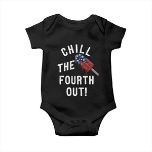 American Flag Popsicle Baby Onesie Chill The Fourth Out