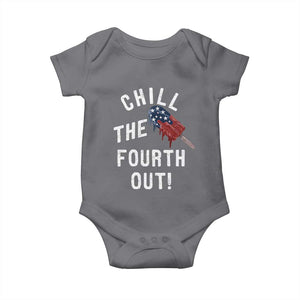 American Flag Popsicle Baby Onesie Chill The Fourth Out