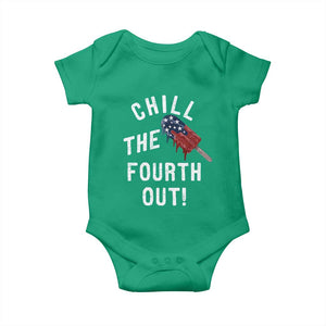 American Flag Popsicle Baby Onesie Chill The Fourth Out