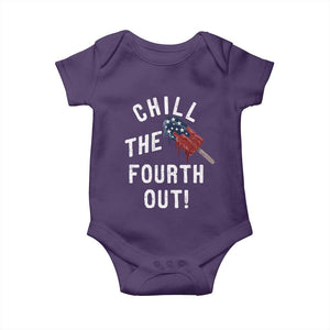 American Flag Popsicle Baby Onesie Chill The Fourth Out