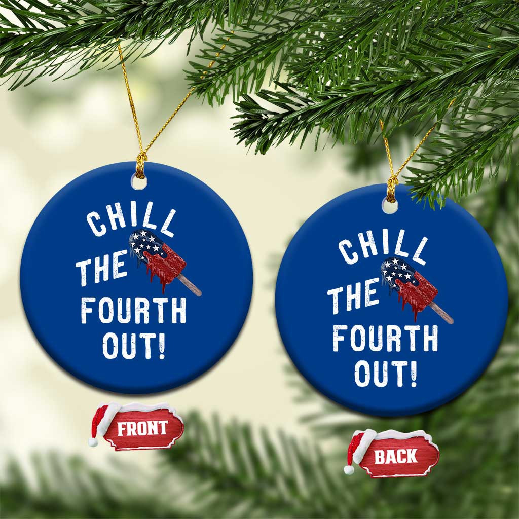 American Flag Popsicle Ceramic Ornament Chill The Fourth Out TS12 1pc Blue Print Your Wear