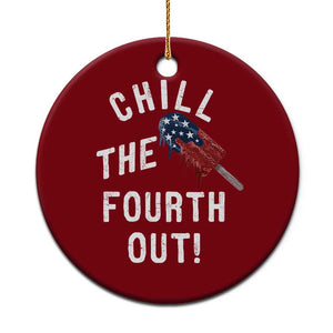 American Flag Popsicle Ceramic Ornament Chill The Fourth Out TS12 1pc Red Print Your Wear