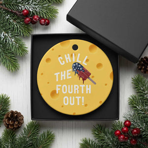 American Flag Popsicle Ceramic Ornament Chill The Fourth Out TS12 1pc Yellow Cheese Print Your Wear