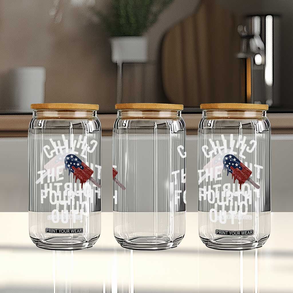 American Flag Popsicle Glass Can Chill The Fourth Out