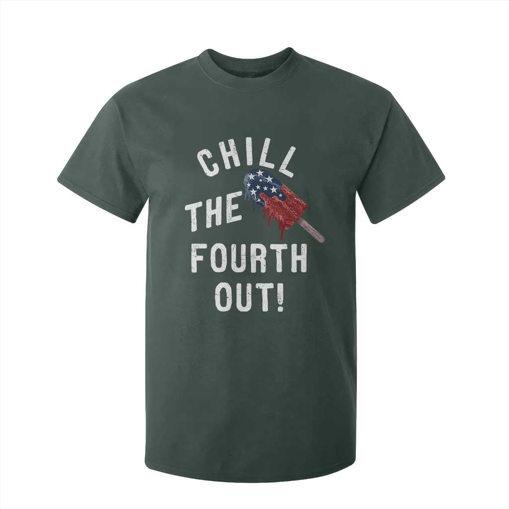 American Flag Popsicle T Shirt For Kid Chill The Fourth Out