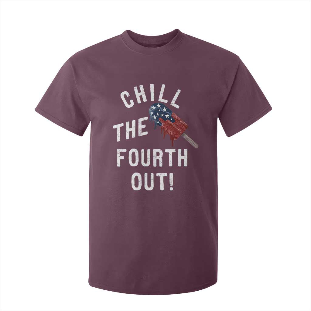 American Flag Popsicle T Shirt For Kid Chill The Fourth Out
