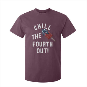 American Flag Popsicle T Shirt For Kid Chill The Fourth Out