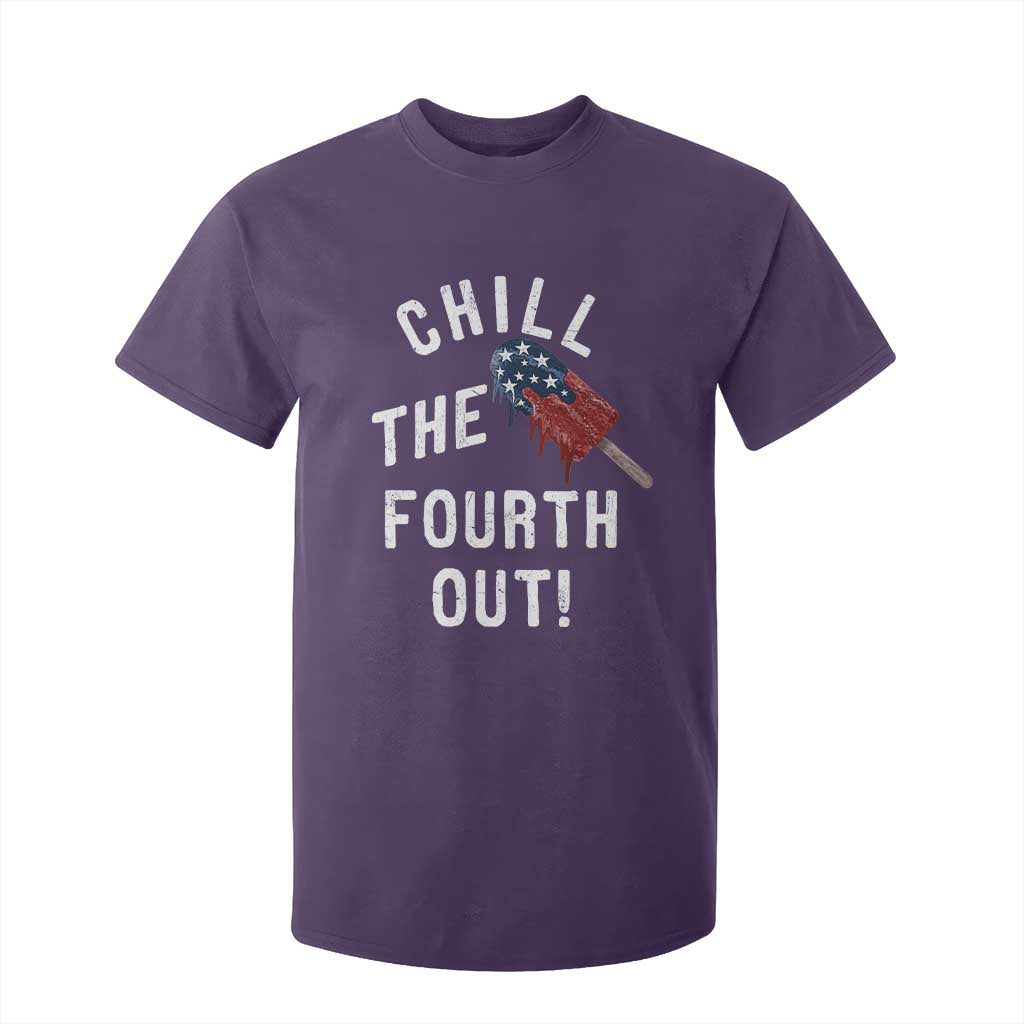 American Flag Popsicle T Shirt For Kid Chill The Fourth Out