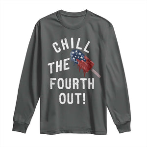 American Flag Popsicle Long Sleeve Shirt Chill The Fourth Out