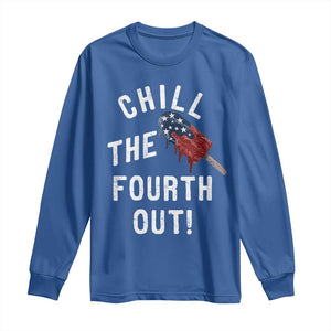 American Flag Popsicle Long Sleeve Shirt Chill The Fourth Out