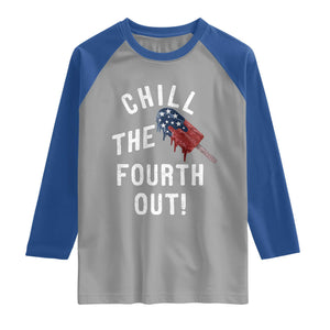 American Flag Popsicle Raglan Shirt Chill The Fourth Out