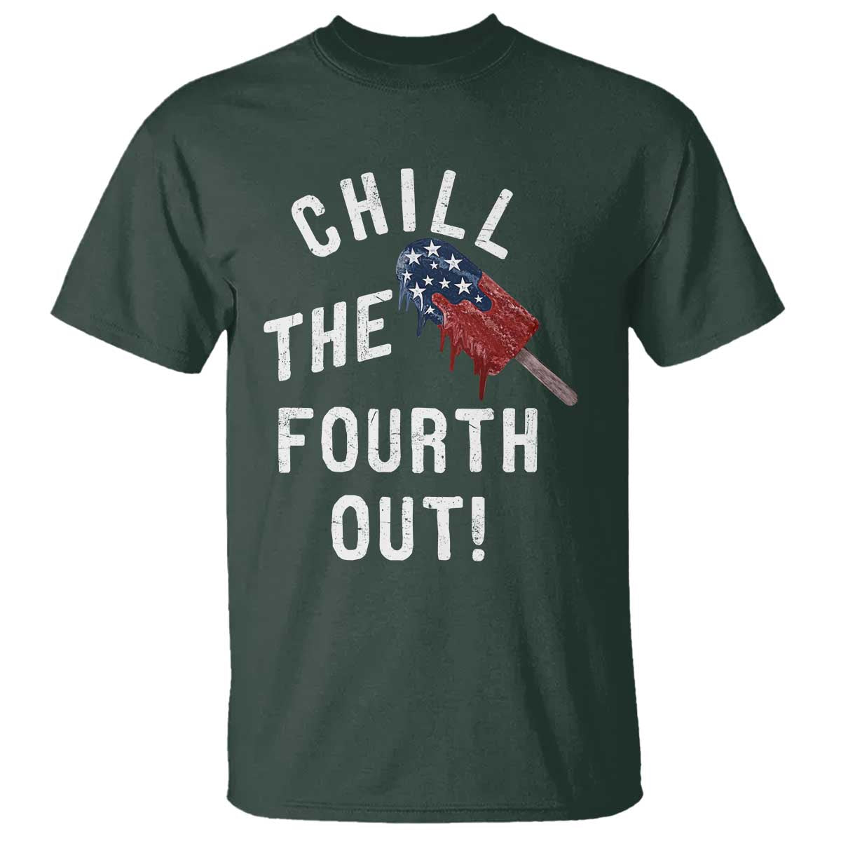 American Flag Popsicle T Shirt Chill The Fourth Out