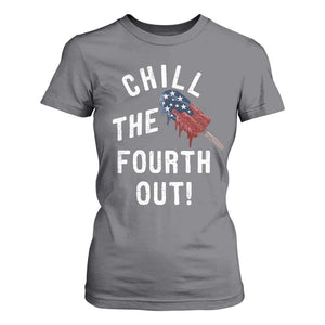 American Flag Popsicle T Shirt For Women Chill The Fourth Out