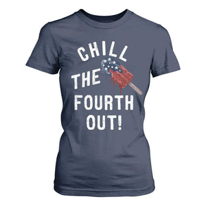 American Flag Popsicle T Shirt For Women Chill The Fourth Out