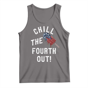 American Flag Popsicle Tank Top Chill The Fourth Out