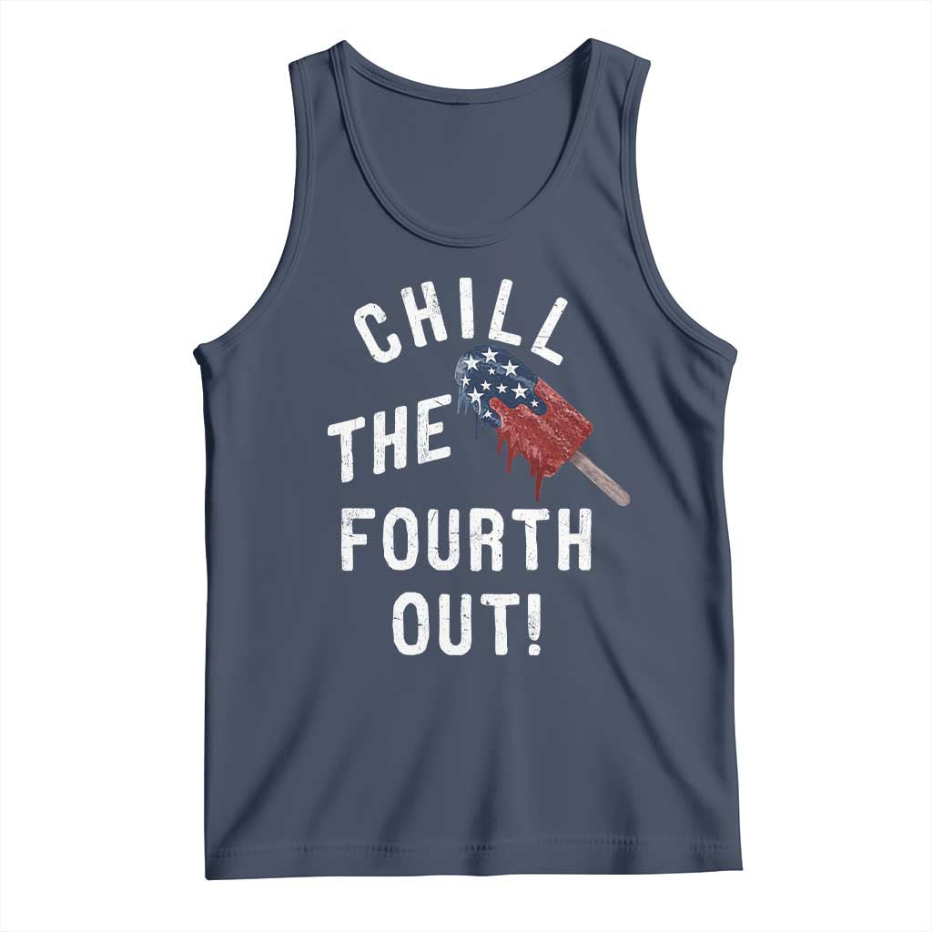 American Flag Popsicle Tank Top Chill The Fourth Out