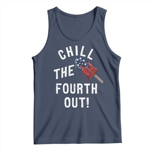 American Flag Popsicle Tank Top Chill The Fourth Out